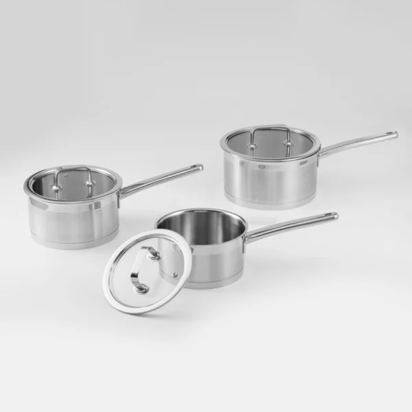 saucepan with glass lid set