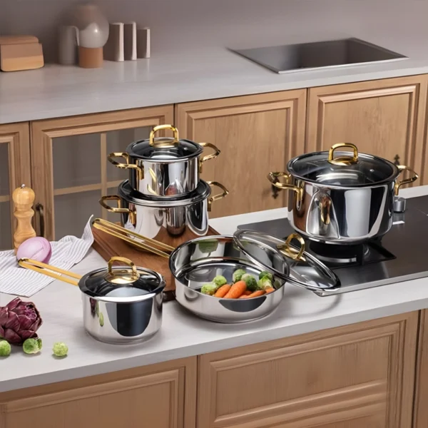 Top Encapsulated Bottom Stainless Steel Cookware Sets