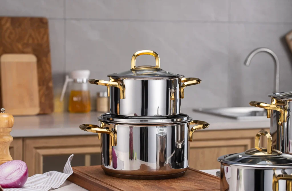 Encapsulated Bottom Stainless Steel Cookware casserole set