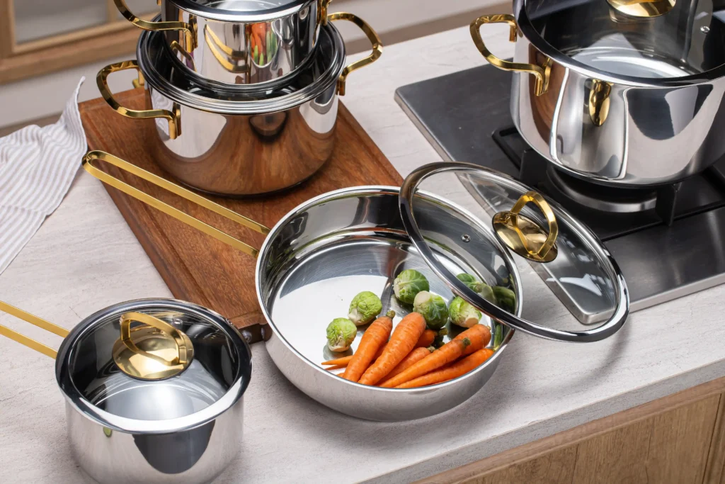 Encapsulated Bottom Stainless Steel Cookware frypan