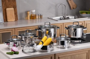 induction cooktop with cookware set