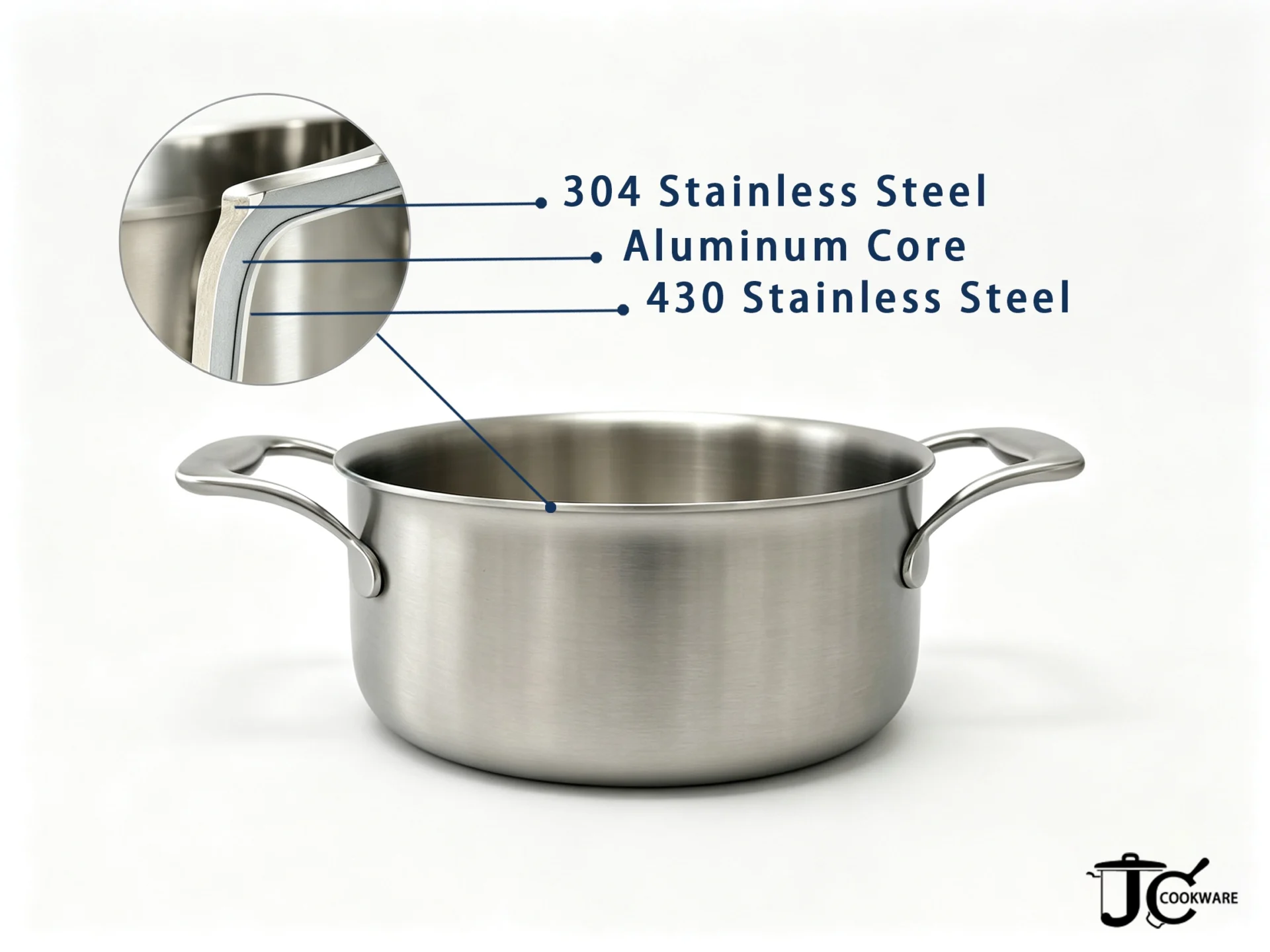 clad cookware construction